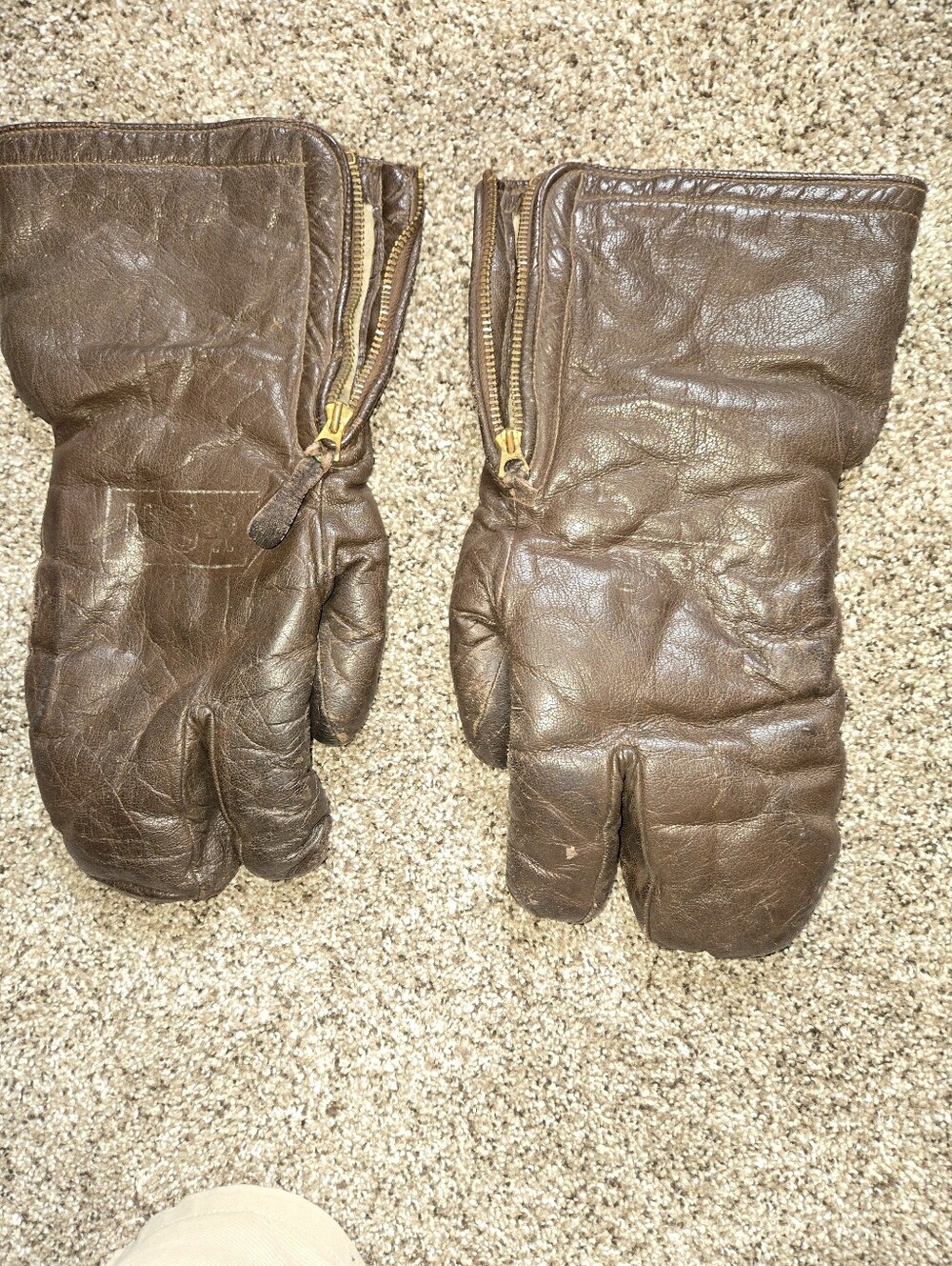 WW2 USNavy 3 Finger Aviation Gunner Mittens